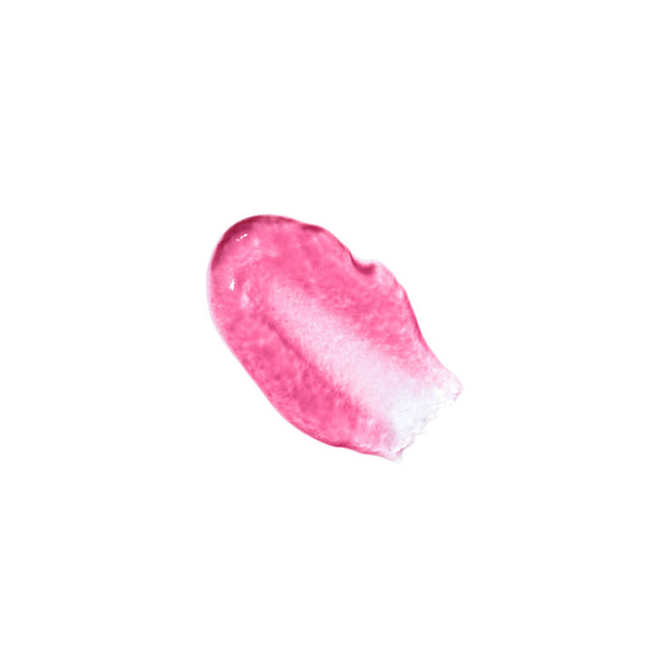 Swatch of Jane Iredale Just Kissed pH Lip Oil in Blooming Berry on a white background.