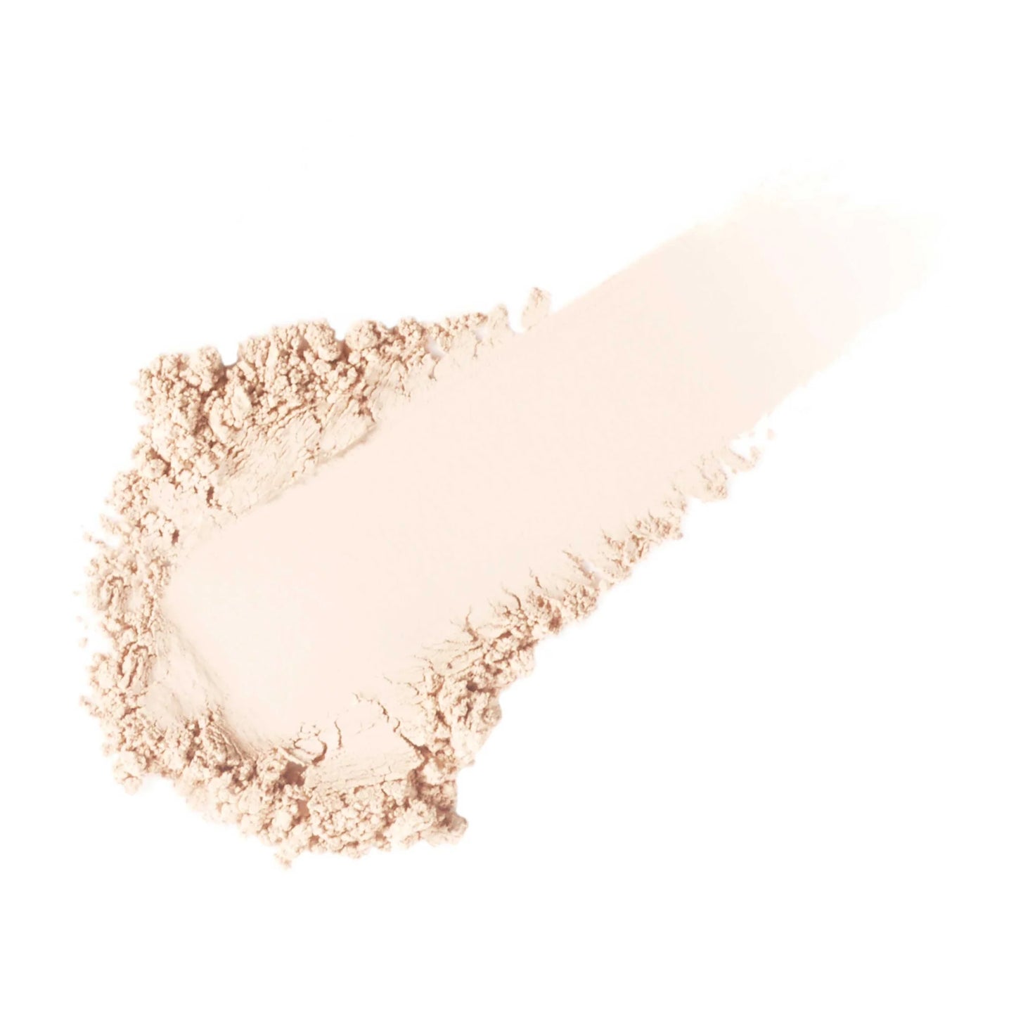 Close-up of makeup with beige powder on a white background