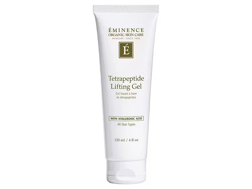 Eminence Tetrapeptide Lifting Gel tube on a white background