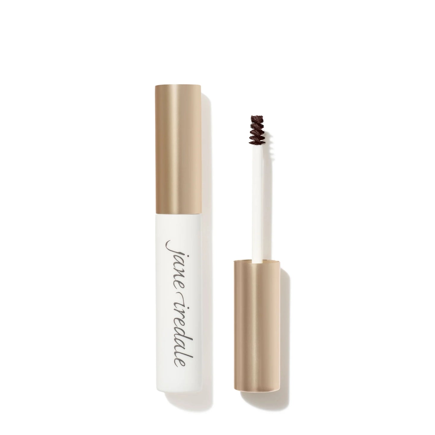 Jane Iredale brow product with applicator on a white background