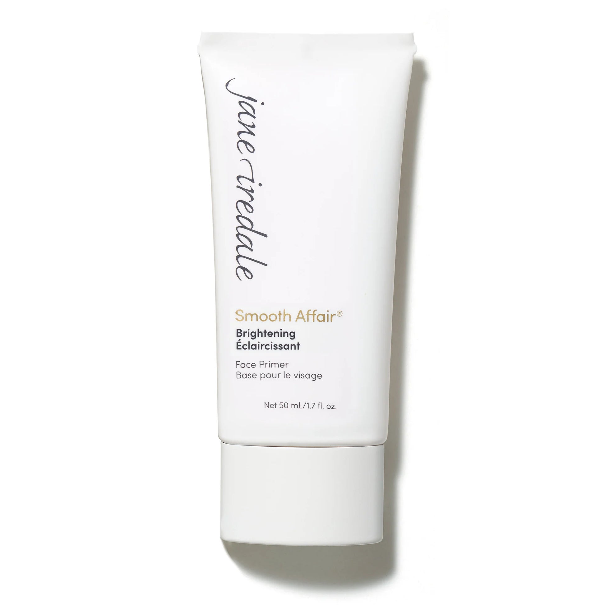 Tube of jane iredale Smooth Affair face primer on a white background