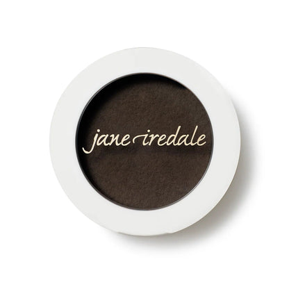 Jane Iredale eye shadow in a white compact on a white background