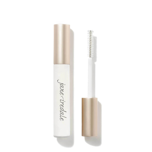Brow gel with applicator and 'jane iredale' branding on a white background