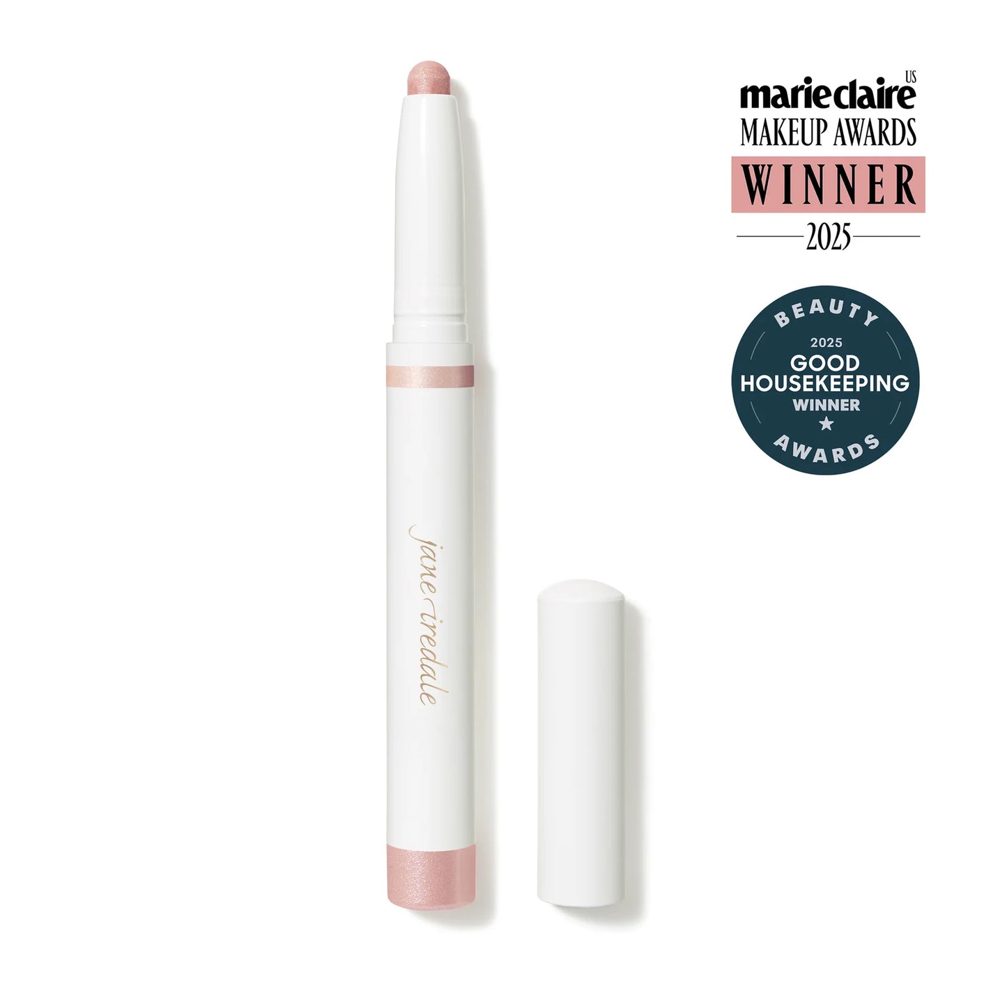 Lip liner with 'Marie Claire' and 'Good Housekeeping' awards on a white background