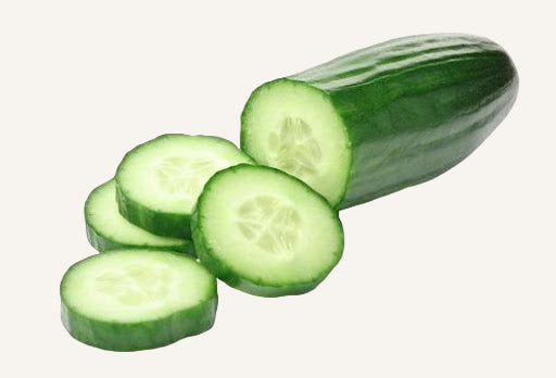 Sliced cucumber on a white background