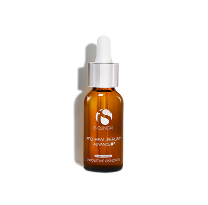 Brown serum bottle with white dropper on a white background