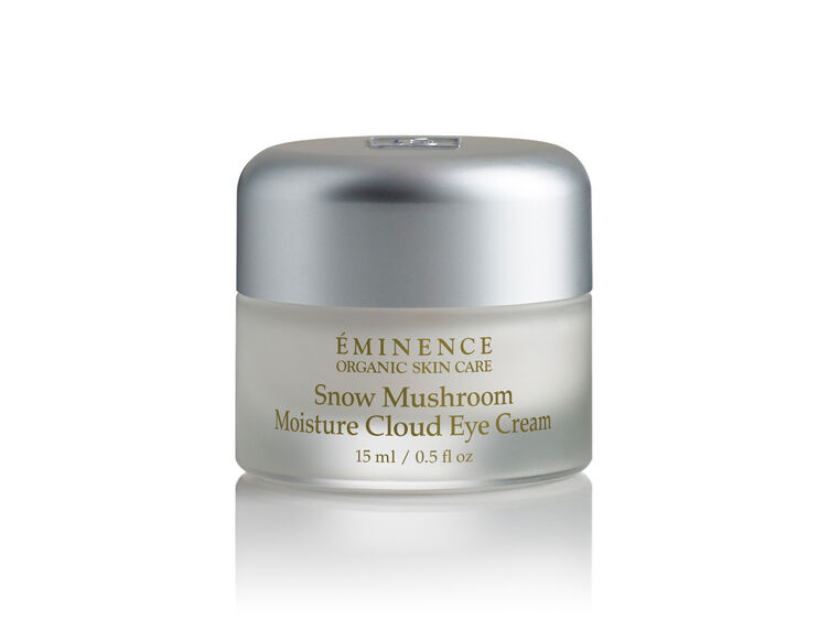 Eminence Snow Mushroom Moisture Cloud Eye Cream jar on a white background