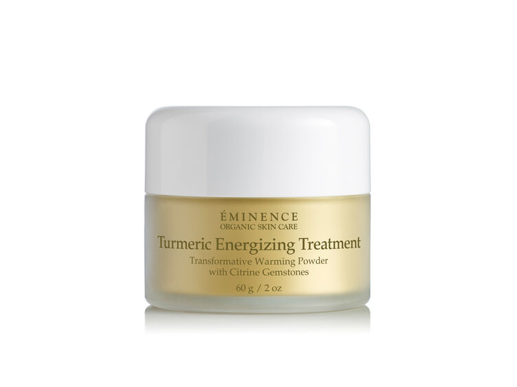 Eminence Turmeric Energizing Treatment jar on a white background