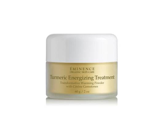 Eminence Turmeric Energizing Treatment jar on a white background