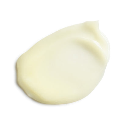 Close-up of a creamy white substance on a white background