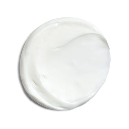 White cream or gel on a white background