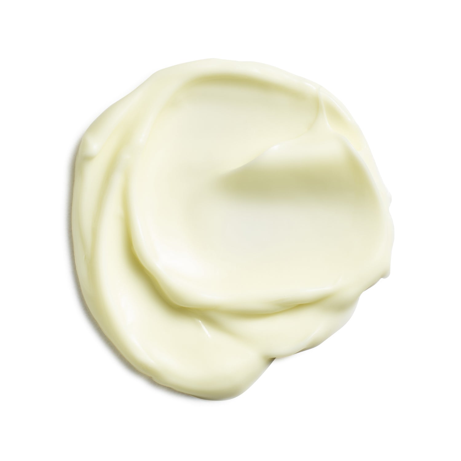Swirl of white cream on a white background