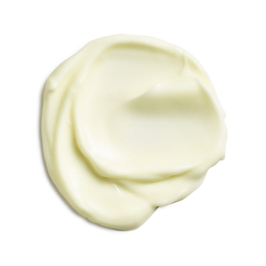 Swirl of white cream on a white background