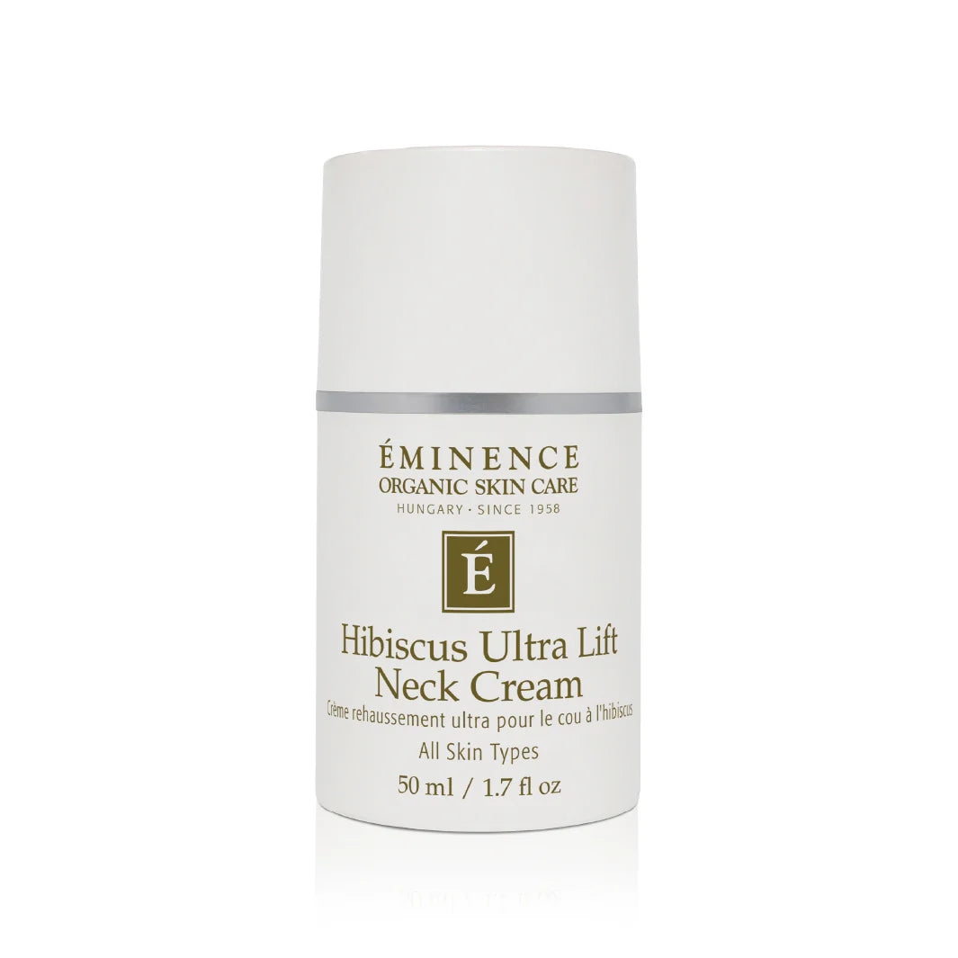  Eminence Organic Skin Care Hibiscus Ultra Lift Neck Cream bottle on a white background