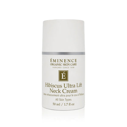  Eminence Organic Skin Care Hibiscus Ultra Lift Neck Cream bottle on a white background