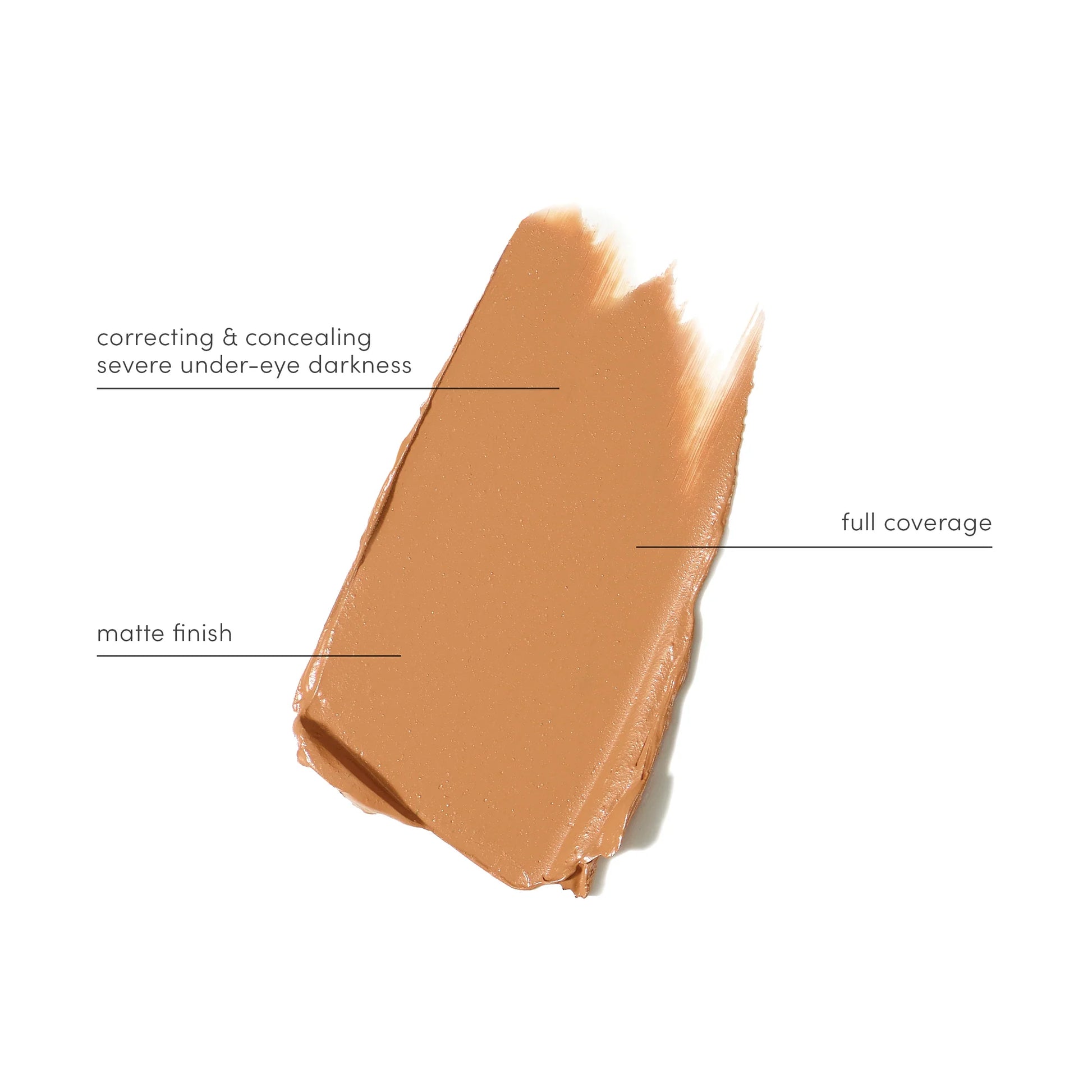 Cosmetic product swatch with text on a white background