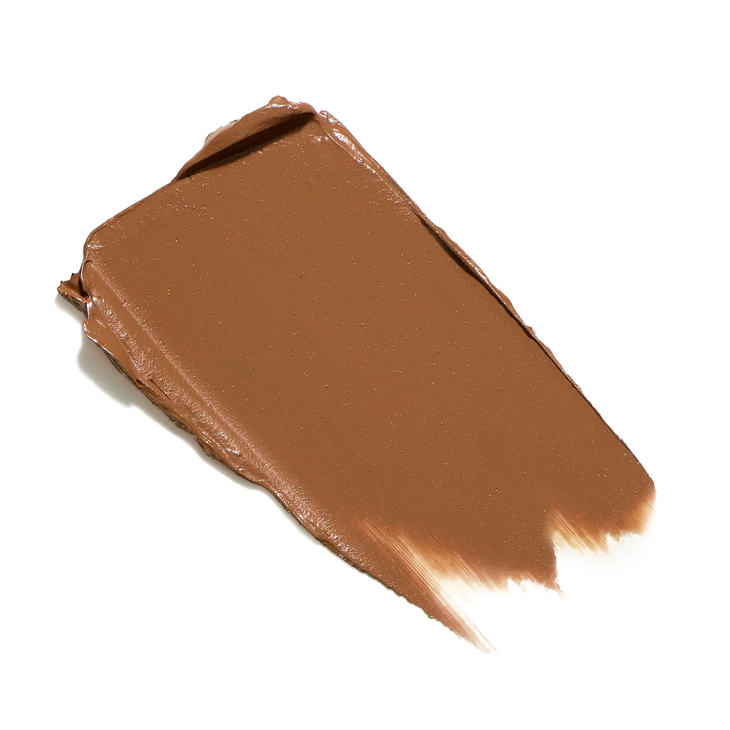 Brown makeup swatch on a white background