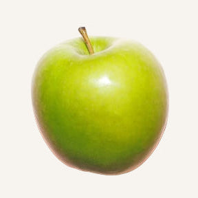 Green apple on a white background