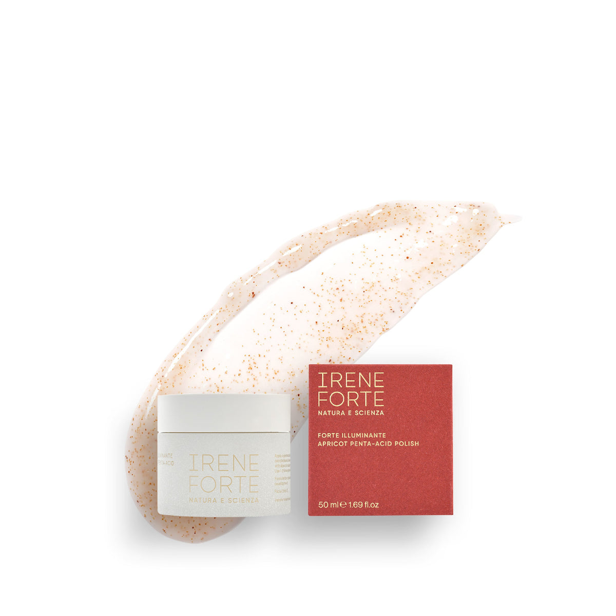 Irene Forte Apricot Penta-Acid Polish 50ml jar, product packshot