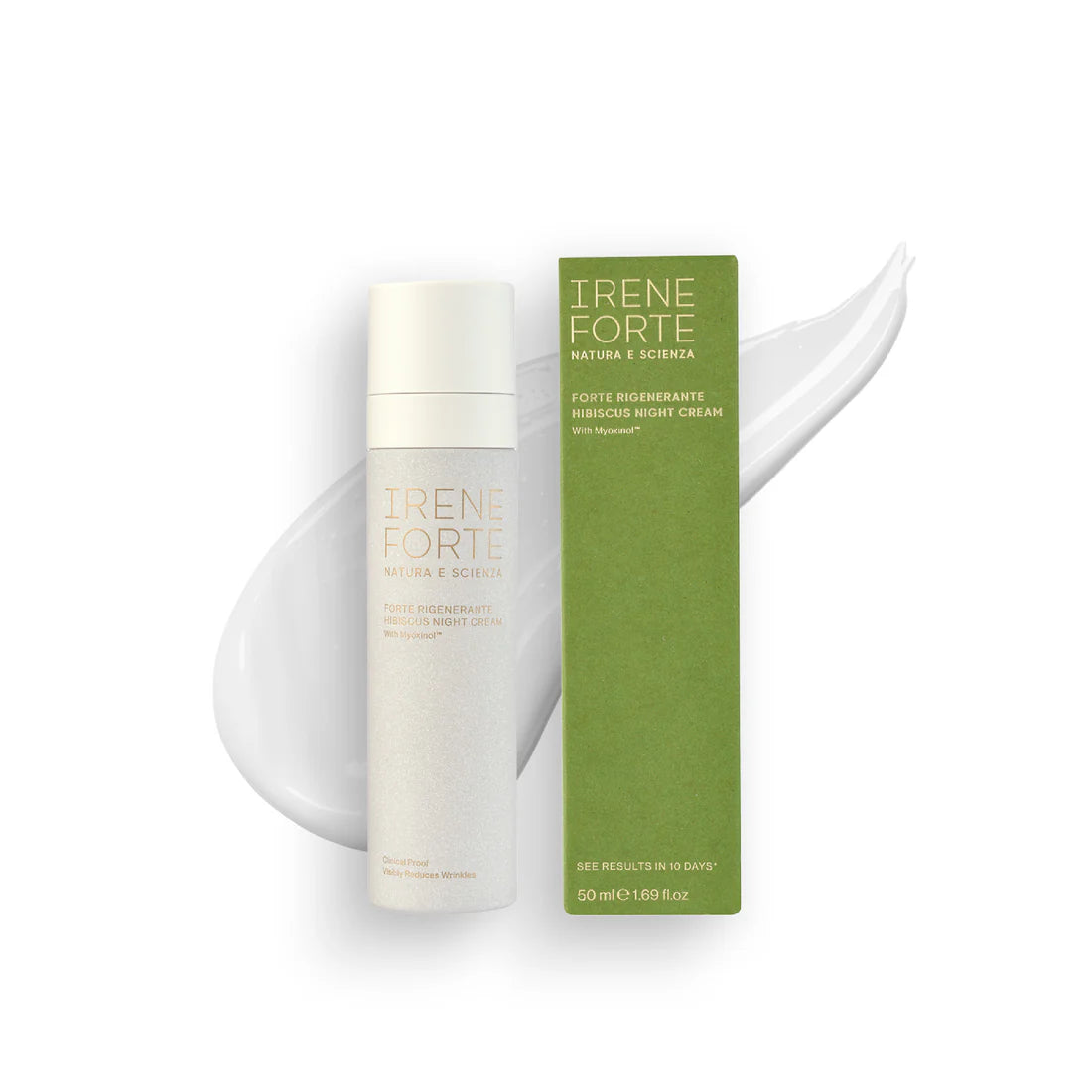 Irene Forte skincare product with packaging on a white background