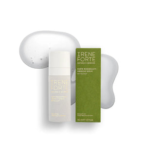 Irene Forte skincare product set with serum and packaging on a white background