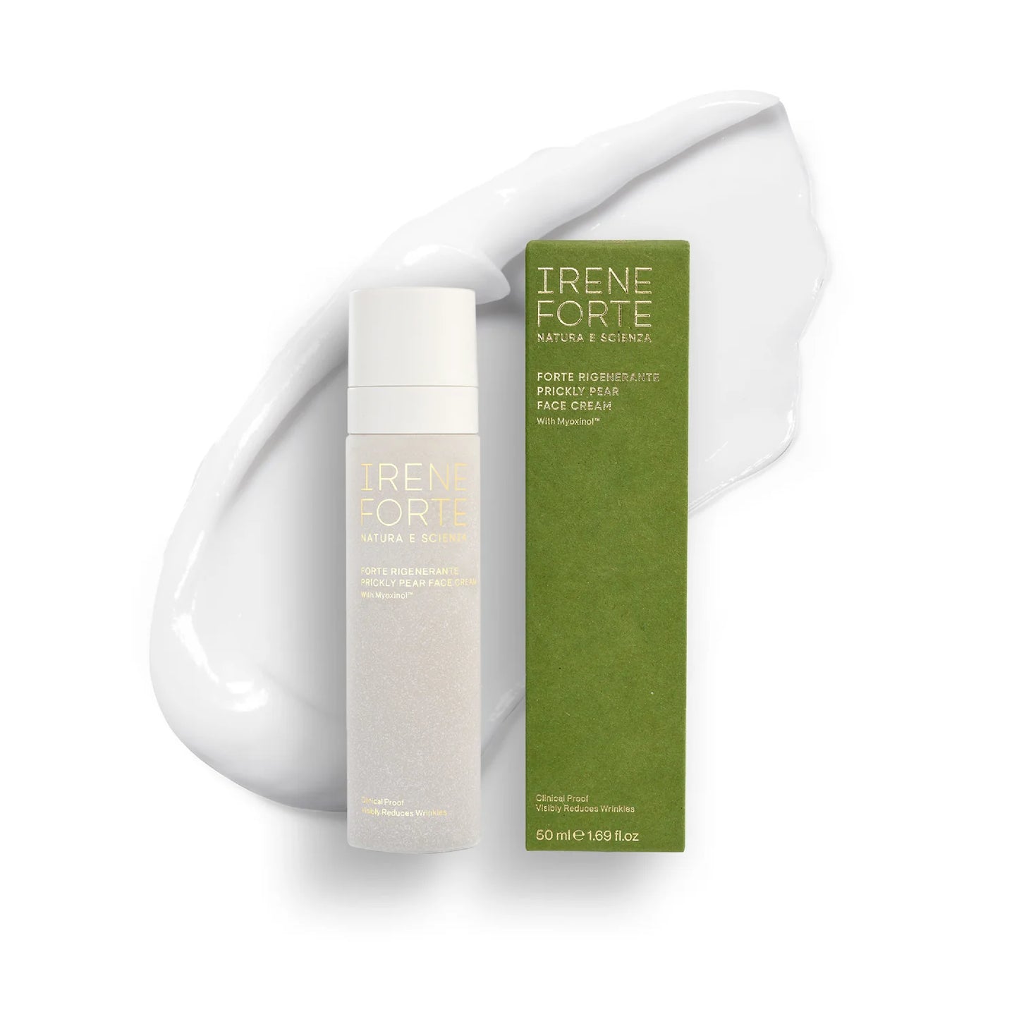 Two skincare products from Irene Forte on a white background