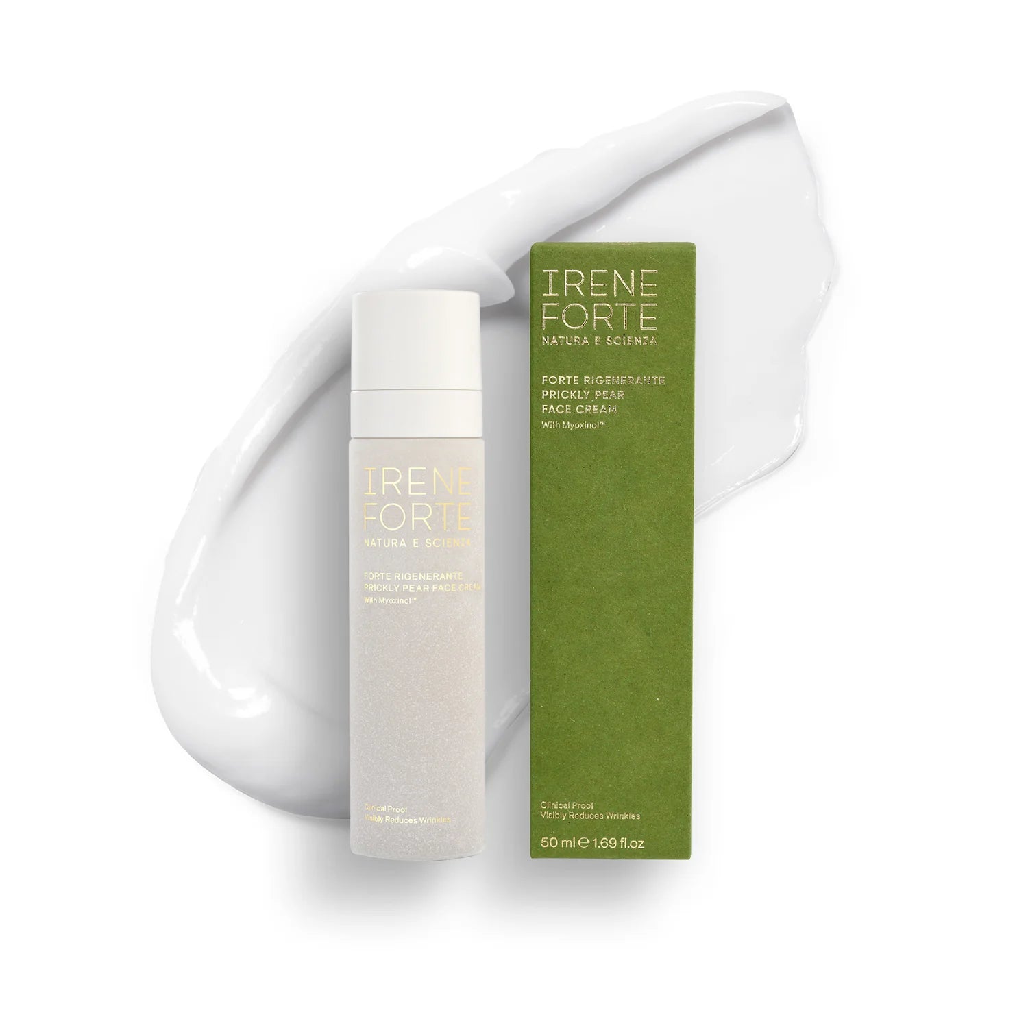 Two skincare products from Irene Forte on a white background