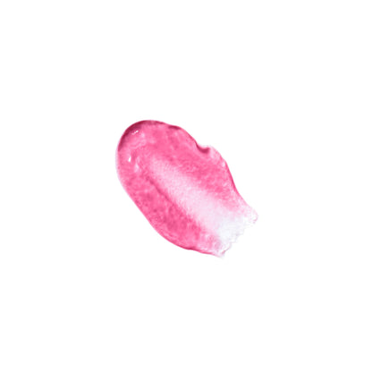 Swatch of Jane Iredale Just Kissed pH Lip Oil in Blooming Berry on a white background.