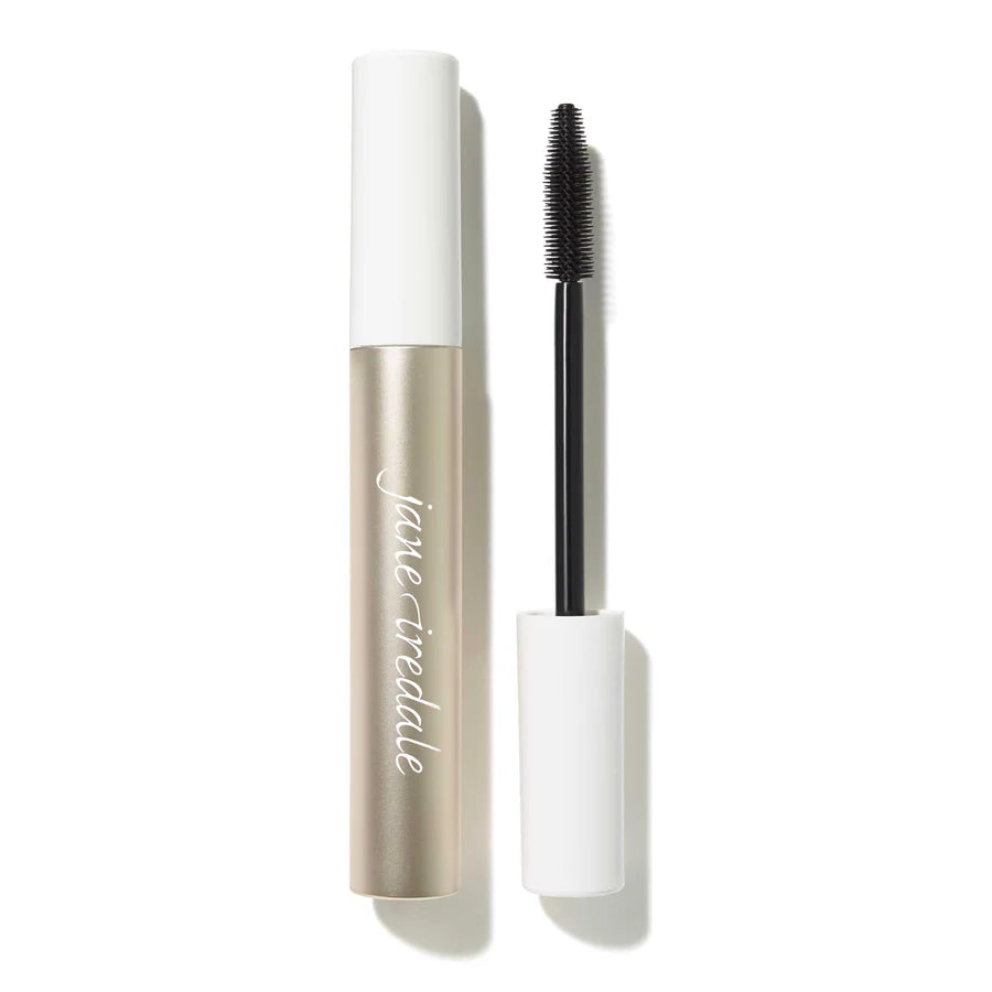 Mascara with white and gold casing on a white background