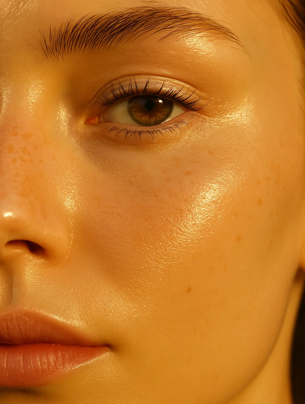 Close-up of a person's eye with a blurred background