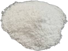 White powdery substance on a white background